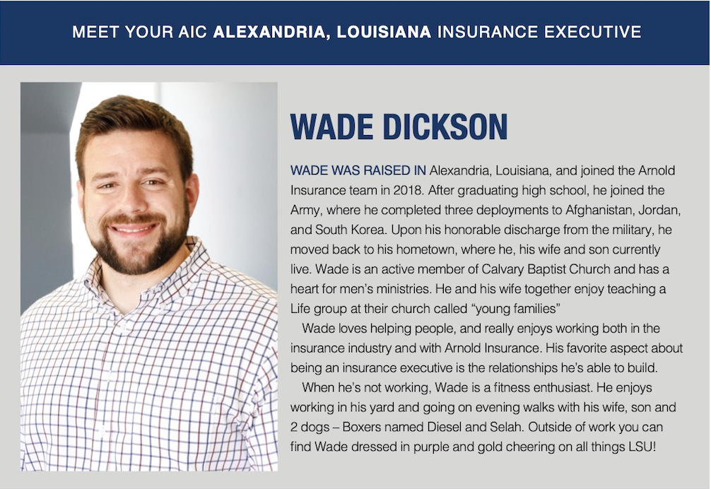 Arnold Insurance - Wade Dickson - Alexandria LA